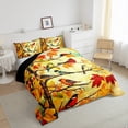 thumbnail image 3 of Castle Fairy Animal Birds Twin Comforter Sets,Fall Tree Leaves Bedding Set, 3 of 8