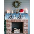 thumbnail image 6 of Sky Blue Christmas Mantel Scarf Fireplace Decorations for Living Room, Snowman Pine Tree Ball Snowflakes Fireplace Mantel Scarf Cover Runner for Halloween/Thanksgiving/Christmas Decor 70"x17", 6 of 6