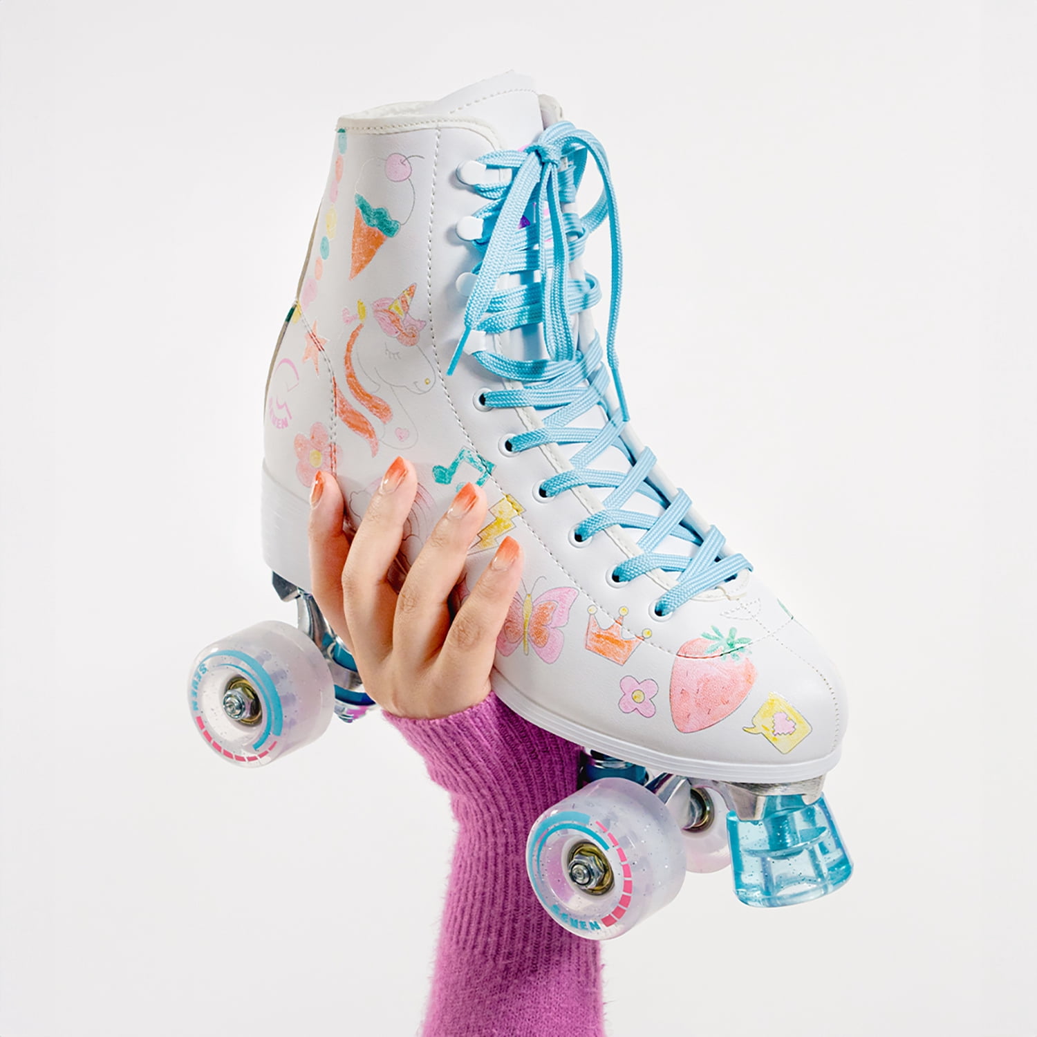 C7Skates Color Me Quad Skates - Personalized Skates with Erasable Markers (Women's 7 / Youth 6 / Men's 6)