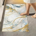 thumbnail image 7 of Coolnut Abstract Marble Anti-Slip Ultra Absorbent Durable Bath Rug with Rubber Backing,24"x16", 7 of 7