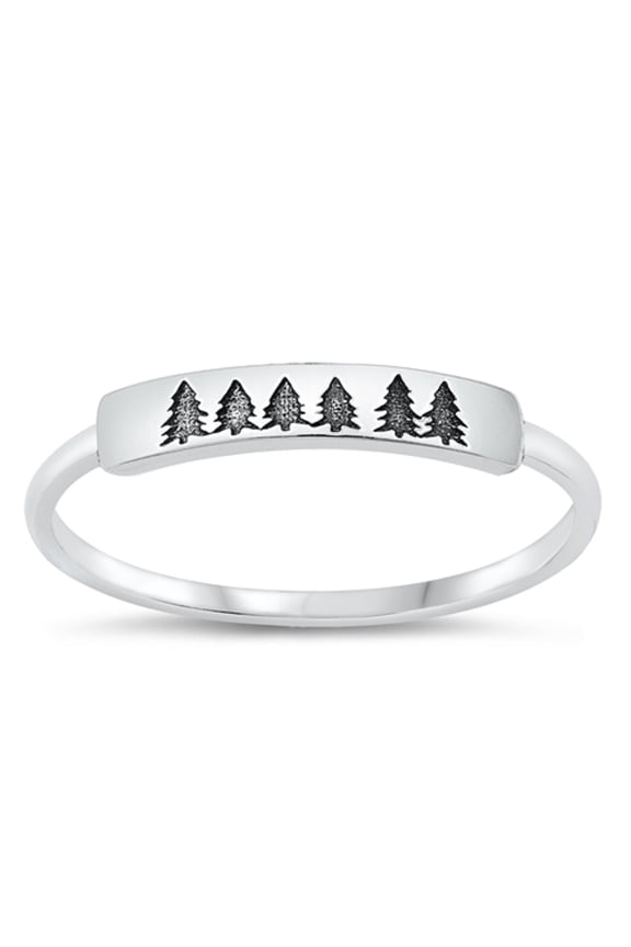 Ancient Tree Ring Sterling Silver Size 3