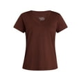 thumbnail image 3 of Time and Tru Women's Slub V Neck Tee with Short Sleeves, Sizes XS-XXXL, 3 of 5