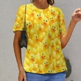 thumbnail image 6 of Yellow Duck Pattern Women's T-Shirt Short Sleeve T Shirts Tops Tee Ladies Loose T, 6 of 6