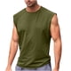 thumbnail image 1 of pstuiky Camiseta sin mangas para hombre, Camiseta de tirantes vintage de color liso para hombre, estilo casual, deportiva, transpirable, con cuello redondo Camisas para hombres s, 1 of 6