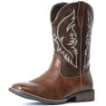 thumbnail image 2 of IUV Cowboy Boots For Men Square Toe Western Boot Slip Resistant Embroidered Pull On Boot, 2 of 6