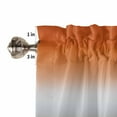 thumbnail image 4 of Burnt Orange Gray Ombre Kitchen Curtains and Valances Set, 3 Piece Kitchen Curtains Set 24 Inch Length, Modern Gradient Abstract Art Rod Pocket Curtains Tier Farmhouse Window Curtains, 4 of 6