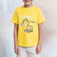 thumbnail image 2 of TOWED22 Boys Fashion T-Shirts Short Sleeve Crew Neck Graphic Tees Trendy Prints Cotton Casual Tops for Kids(Yellow,11-12 Y), 2 of 4