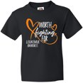 thumbnail image 3 of Inktastic Worth Fighting for Leukemia Awareness Orange Heart Youth T-Shirt, 3 of 5