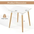 thumbnail image 2 of Spaco Square Dining Table with Adjustable Foot Pads, Dining Table for Indoor as Dining Room Kitchen, White, 2 of 8