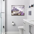 thumbnail image 2 of Farmhouse Bathroom Decor Wall Art Purple Lavender Picture Wall Decor Relax Soak Unwind Bathroom Sign Canvas Painting Prints Artwork Home Decorations Framed for Bedroom 12inx16in, 2 of 6