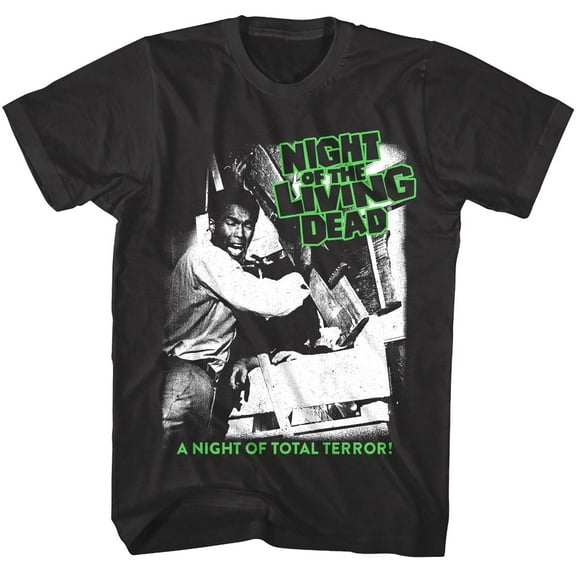 Night of the Living Dead Total Terror Men's T Shirt (Black, AdultXL)