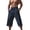 A-Navy1142, variant on XIAOCHA Mens Solid Color Linen Capri Pants Elastic Drawstring Side Pocket Loose Vacation Bottoms