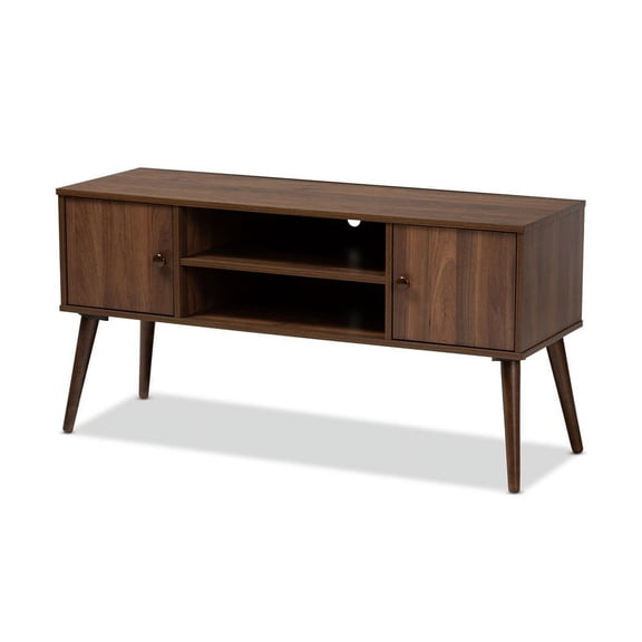 Bowery Hill 2-Door Wood TV Stand in Brown