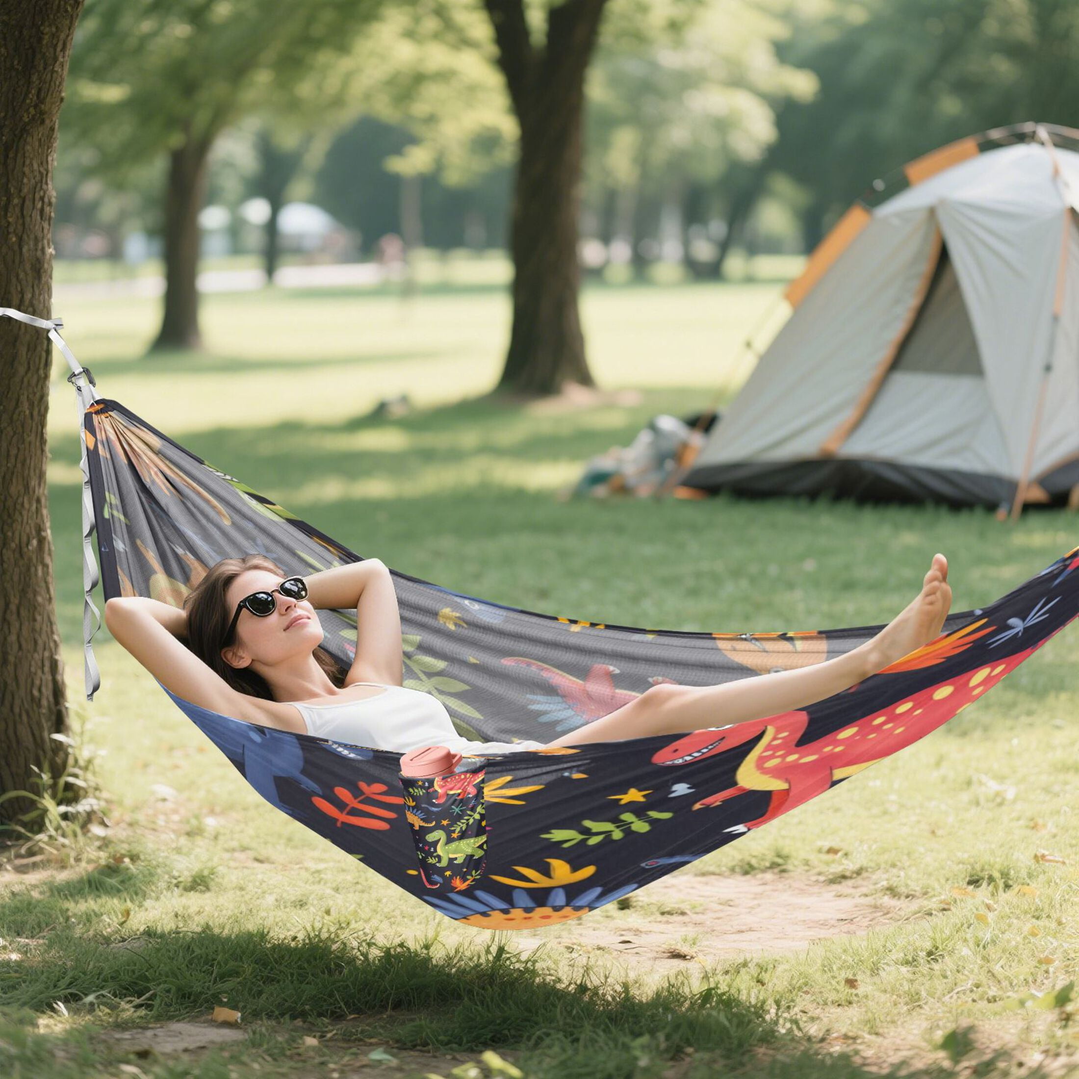 Hammock Camping Hammock Nylon Portable Hammock Travel Camping Hammock Cartoon Dinosaur