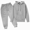 thumbnail image 2 of Zuwimk Boys And Girls 2-Piece Hoodie Jogger Set, Athletic Outfits Elastic Waistband, Big Boy Girls Toddler Activewear(T078-Grey), 2 of 4