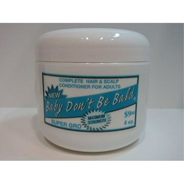 baby don't be bald hair and scalp conditioner for adults light blue 4oz  maximum strength 