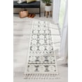 thumbnail image 4 of Well Woven Abigayl Blue Tribal Ethnic High-Lo Textured Diamond Medallion Area Rug 2x7 (2'3" x 7'3"), 4 of 8