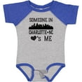 thumbnail image 3 of Inktastic Charlotte North Carolina Someone Loves Me Boys or Girls Baby Bodysuit, 3 of 5