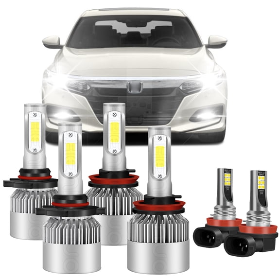 For Honda Accord 2003-2007 2008-2012 Combo LED Headlight High Low Beam Fog light bulbs Kit