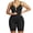 black, variant on European and American seamless tummy control and butt-lifting shapewear bodysuit, tight-fitting body-shaping jumpsuit with zipper, women's five-point pants style