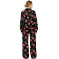 thumbnail image 2 of Xoenoiee Cherry Print Lounge Sets for Women 2 Piece Outfits with Long Sleeve Sweatshirt Tops and Wide Leg Sweatpants Tracksuit Set, Size XL, 2 of 7
