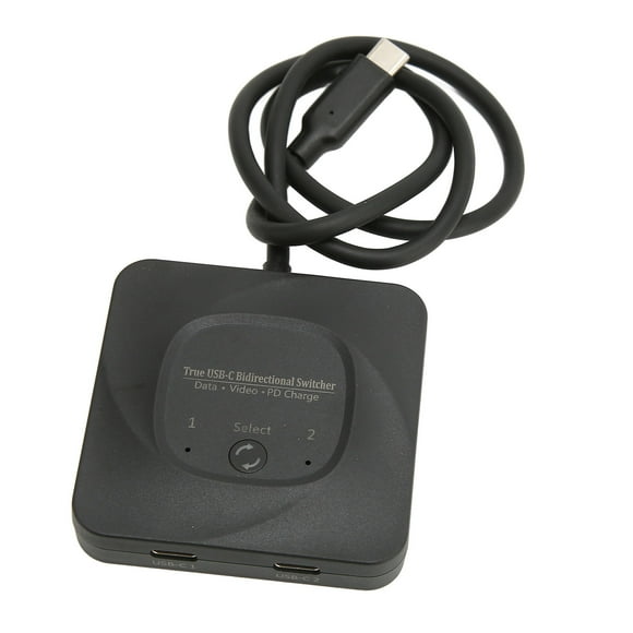 USB C Switcher, Bi Direction HD USB Switcher Fast Charging With Power Indicator For Computers