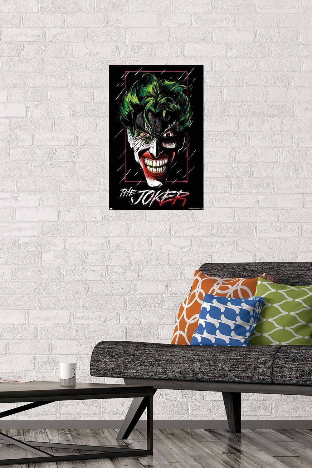 DC Comics - The Joker - Up Close Wall Poster, 14.725" x 22.375"