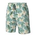 thumbnail image 5 of Naloa Lilies Flowers Men's Beach Shorts, Surfing shorts, Swim trunks, Quick Dry Swim Trunks for Surfing Beach Fun - Large, 5 of 9