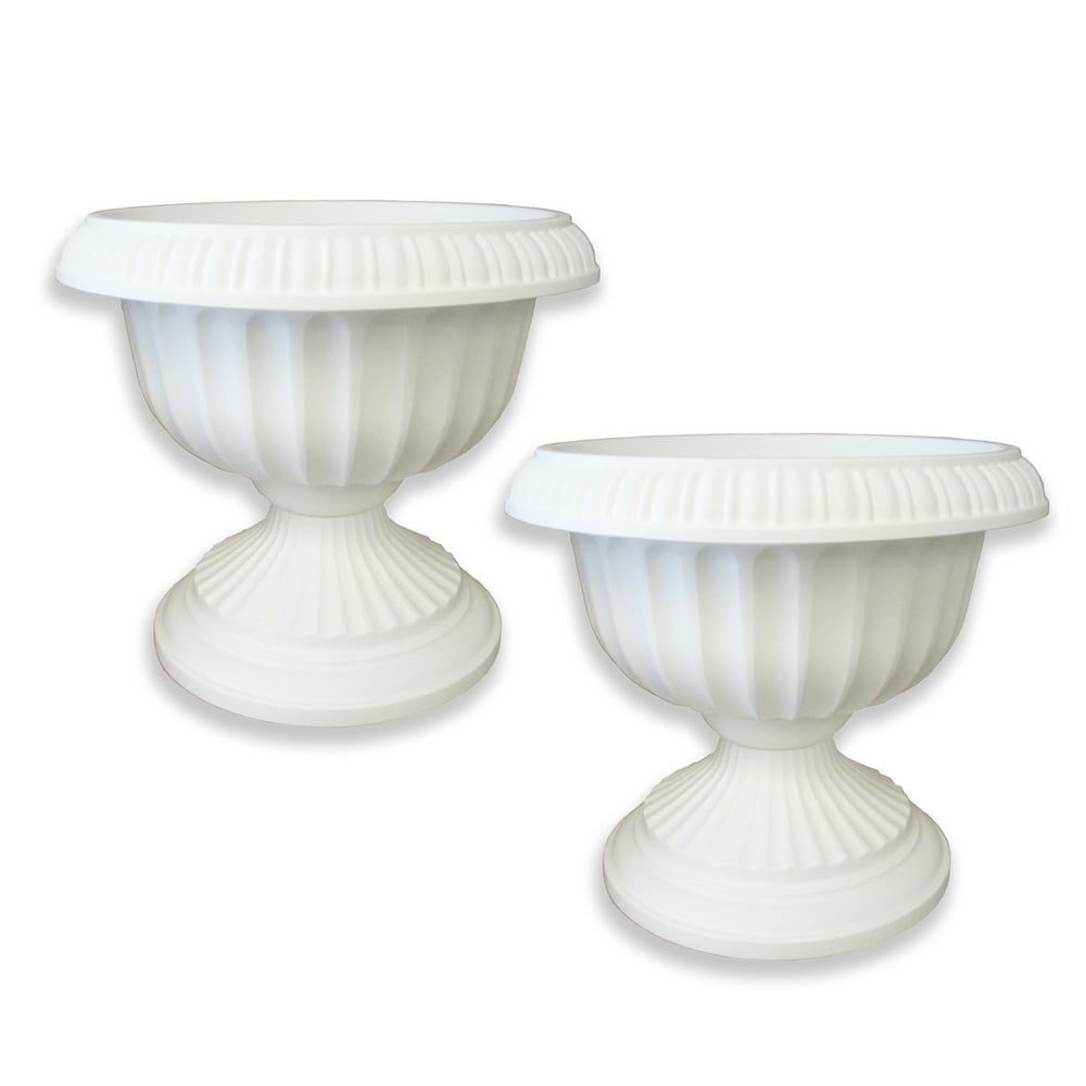 Bloem Grecian Urn Planter 18" White (2Pack)
