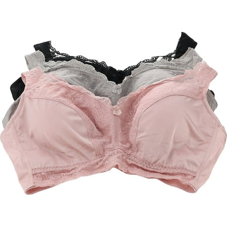

Rhonda Shear 3Pc Moisture-Wicking Pin-Up Bra Women s 750-012