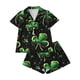 thumbnail image 3 of Blusa de Manga Corta Casual Turndown Botón Impresión Y Pantalones Cortos para las Mujeres, Verano Conjunto Corto para el Uso Diario Al Aire Libre, 3 of 6