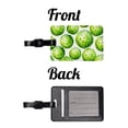 thumbnail image 4 of Fluorescent Green Pickleballs Faux Leather Travel Luggage Tag, 4 of 7