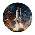 thumbnail image 4 of HAOXIT Outer Space Tablecloth, Space Shuttle Taking Star Field Astrophotography, Round Table Cover for Dining Room Kitchen Decor, 4 of 8