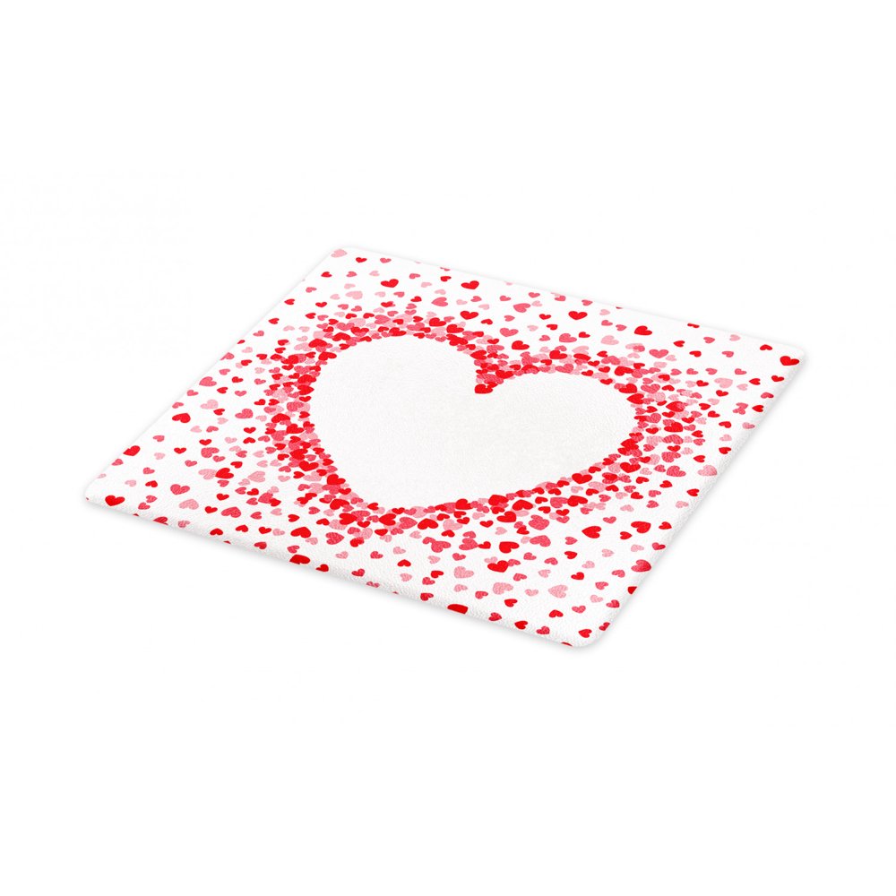 Vintage Valentine Cutting Board, Spreading Tiny Bicolour Hearts Making