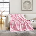 thumbnail image 4 of Betsey Johnson Cottage Floral  Pink 50" X 70" Throw Blanket, 4 of 6