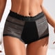 thumbnail image 2 of Gibobby Ropa interior bikini elástica para mujer Ropa interior sexy con borde de encaje para mujer Love Mesh High Waist Luxury Ice Silk Triángulos para mujer(Negro， L), 2 of 5