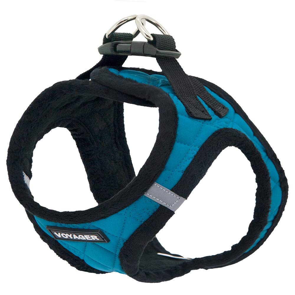 Voyager Step-In Plush Pet Harness, Turquoise, Small photo 4