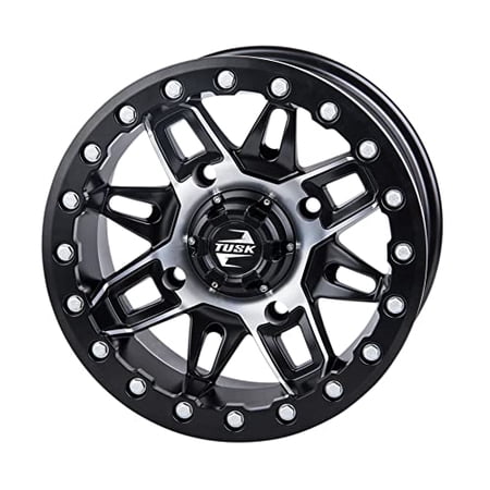 4/156 Tusk Wasatch Beadlock Wheel 15x7 5.0 + 2.0 Machined/Black for Kawasaki Mule Pro-Fxt 1000 Platinum Ranch Edition 2024-2025