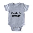 thumbnail image 1 of CafePress - FIN Kiss Me Crunchy - Cute Infant Baby Football Bodysuit, 1 of 1