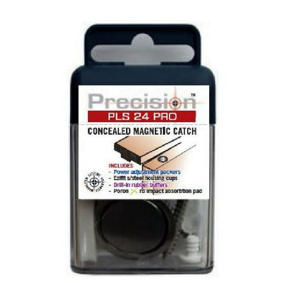 Precision Lock Services PLS24PRO Magnetic Catch with Adjustable Strength Silver Finish