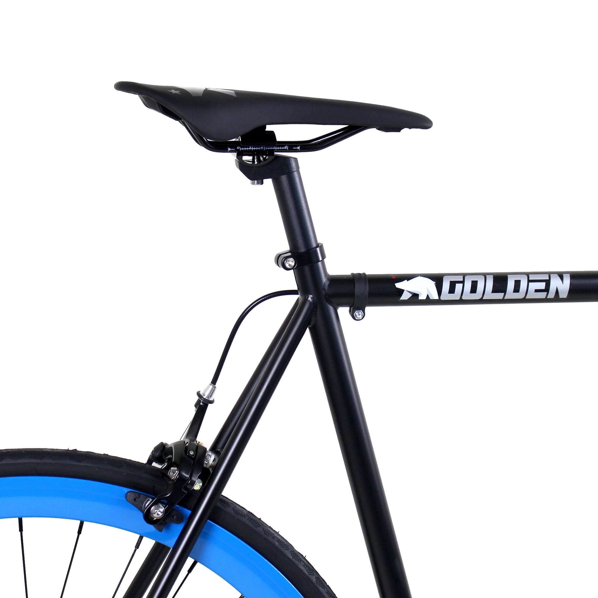 Golden Cycles Adults 700c Fixed-Gear Bikes, Blue