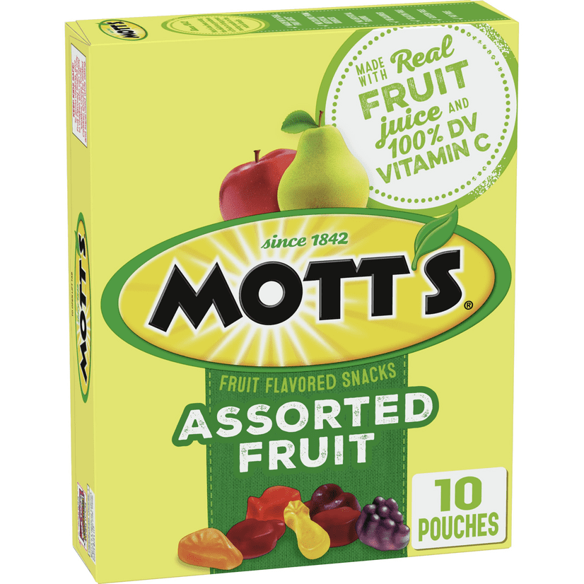Mott's Assorted Fruit Flavored Snacks, Gluten Free, 10 ct, 8 oz