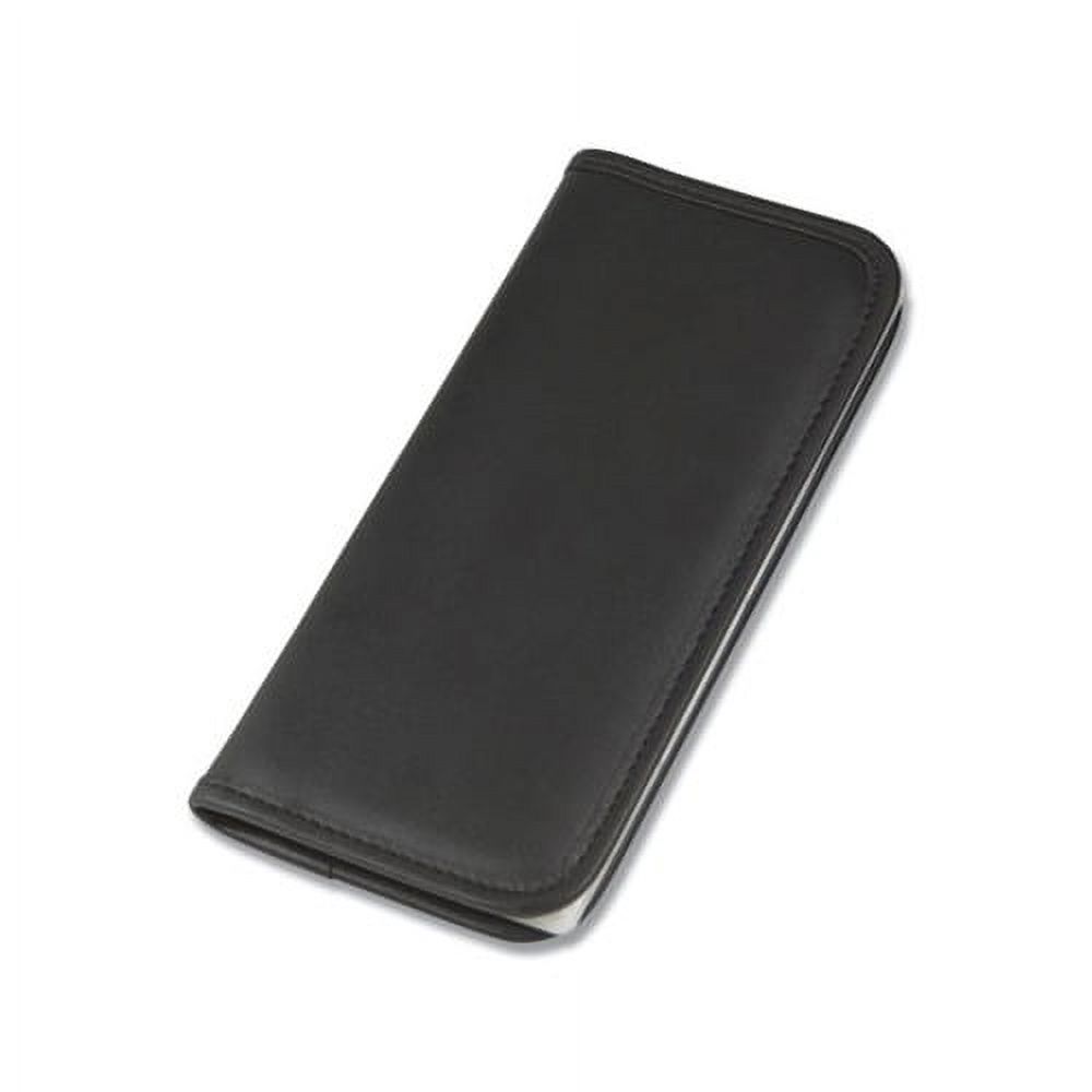 Professional Vinyl Business Card File 160 Card Cap, 2 x 3 1/2 Cards, Black