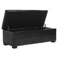 thumbnail image 4 of Safavieh Madison Leather Storage Bench in Black, 4 of 5