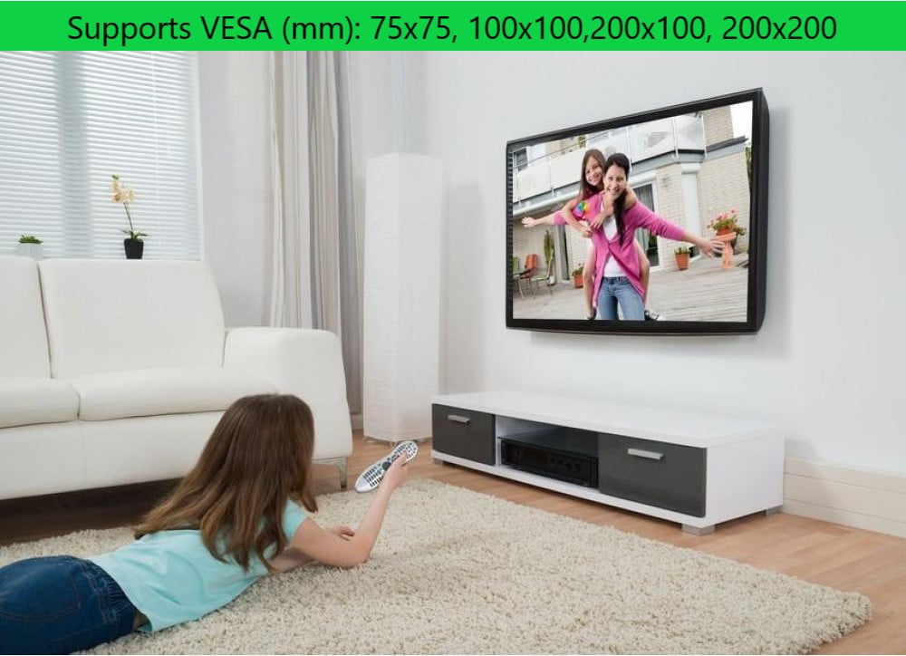 Techly 19-37" Tilt/Swivel LCD/LED TV Wall Mount- 2 Joints Tilt +/-12° - VESA up to 200x200 mm - Holds up to 25 kg, Black