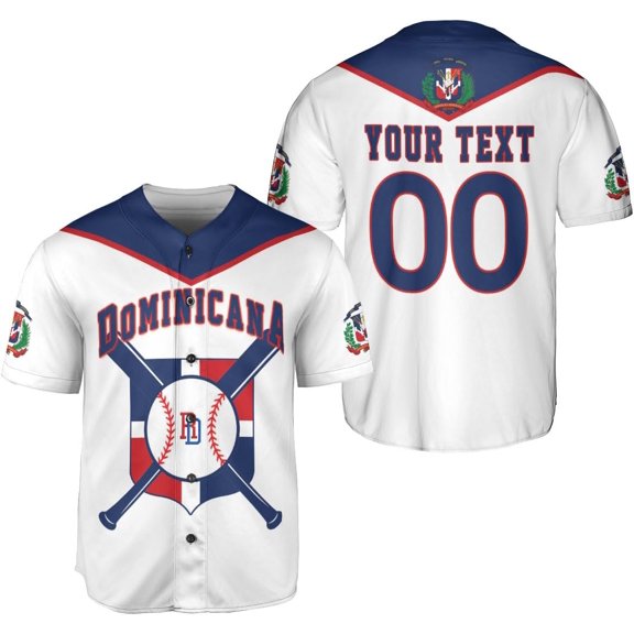 Custom Dominican Jersey for Men Dominican Baseball Jersey Dominican Baseball Jersey Dominicana Shirt Dominican Flag Jersey (S)