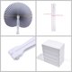 thumbnail image 2 of Bestage Paquete de 20 Abanicos Plegables Plateados de Papel 23x26 cm, 2 of 6