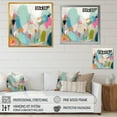 thumbnail image 4 of Designart "Pink Blue Minimalims Fludity III" Minimalism Canvas Wall Art, 4 of 5