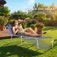 thumbnail image 4 of Outsunny Chaise Longue Pliante d'Extérieur, Bleu Marine, 4 of 10