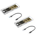 thumbnail image 1 of 2 carcasas SSD M2 NVME, portátiles, USB 3.1, tipo C, transparentes, de 5 Gbps, para PC, 1 of 6